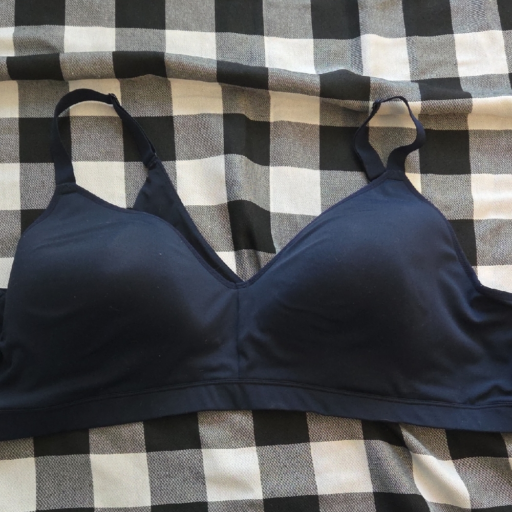 Navy Wireless Everyday Comfort Bra - Women Intimates & Sleepwear Size 4X